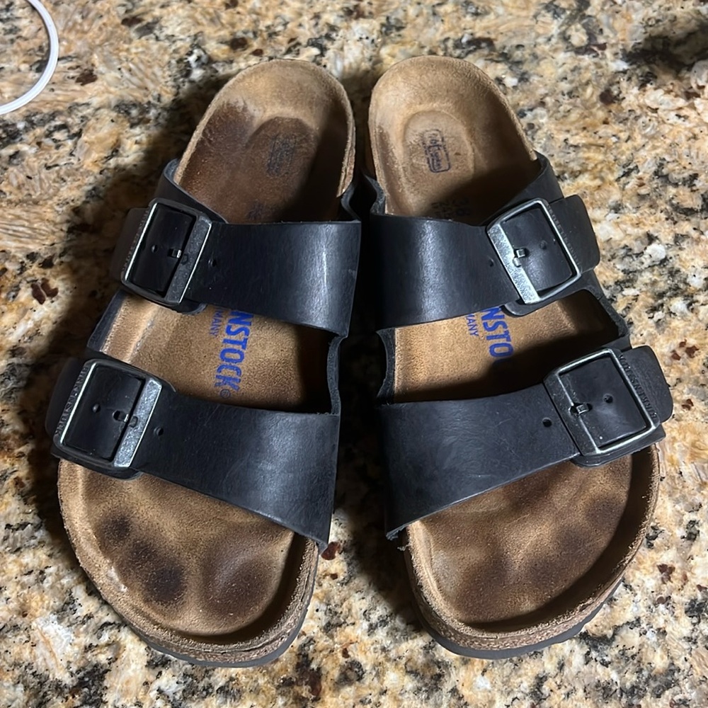 Birkenstock black oiled leather